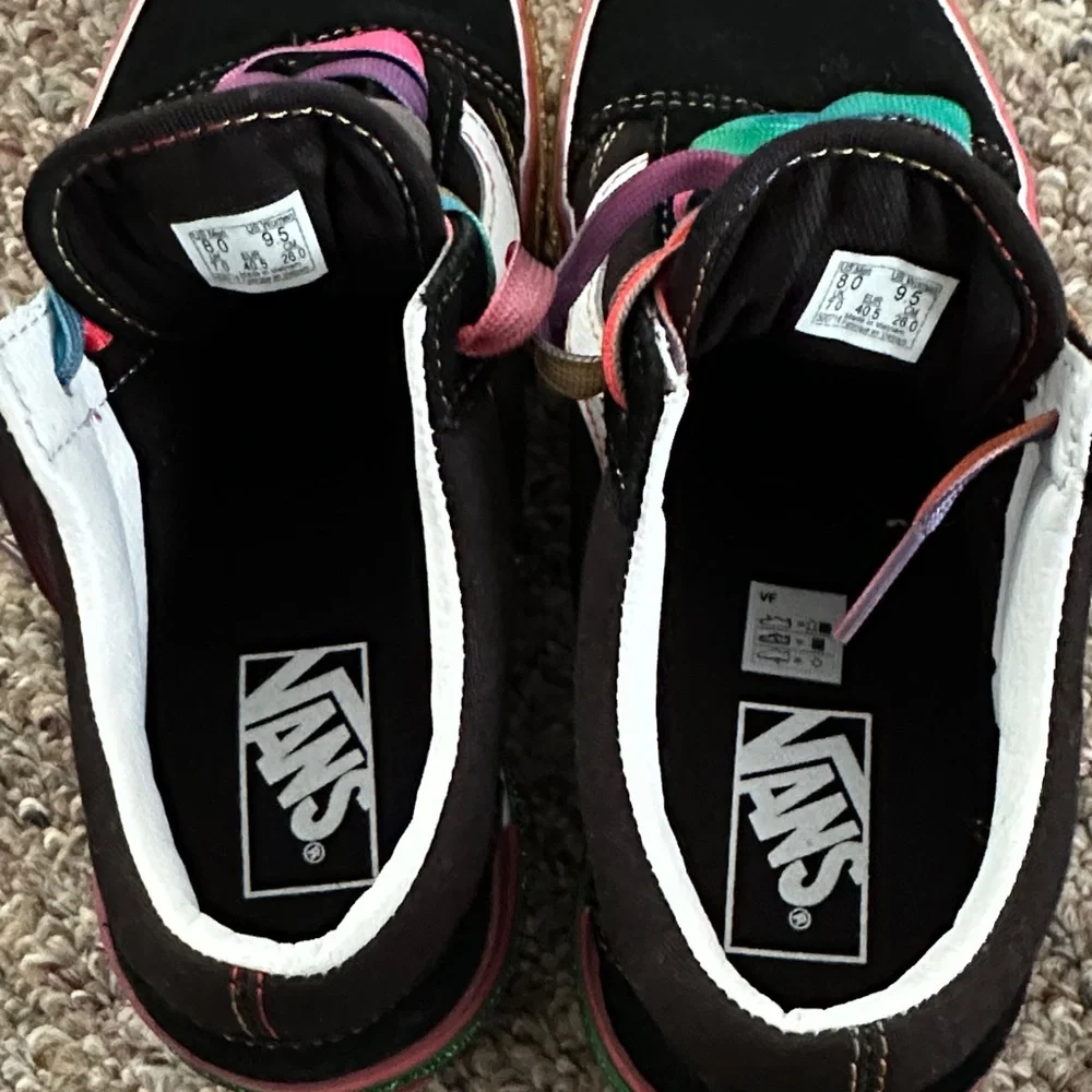 Vans Black Sneakers with Rainbow Soles - Picture 7 of 8